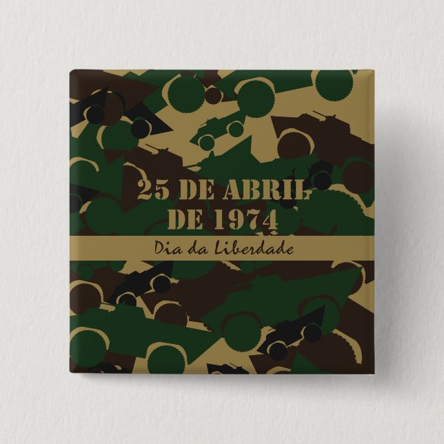 Militär kamouflage fordon mönster knapp (Framsida)