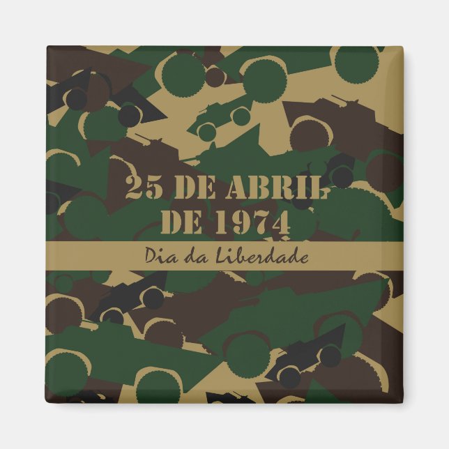 Militär kamouflage fordon mönster magnet (Framsidan)