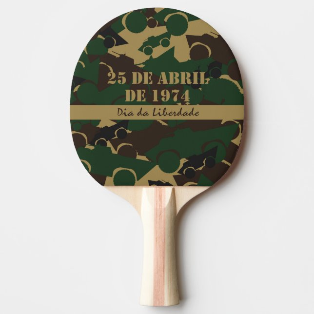 Militär kamouflage fordon mönster pingisracket (Framsidan)