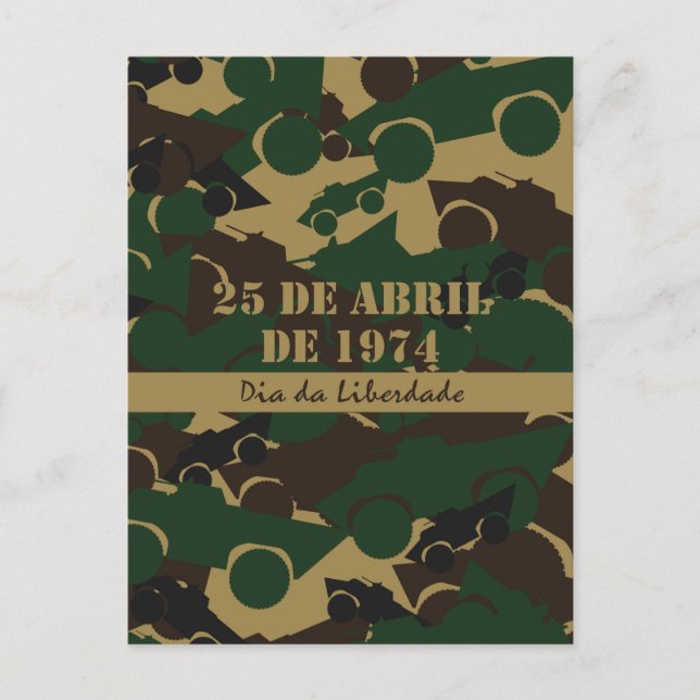 Militär kamouflage fordon mönster vykort (Framsida)