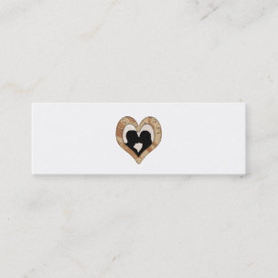 Militär kamouflage Heart par Silhouette Mini Visitkort
