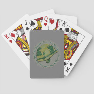 Militär kamouflage Helmet Casinokort