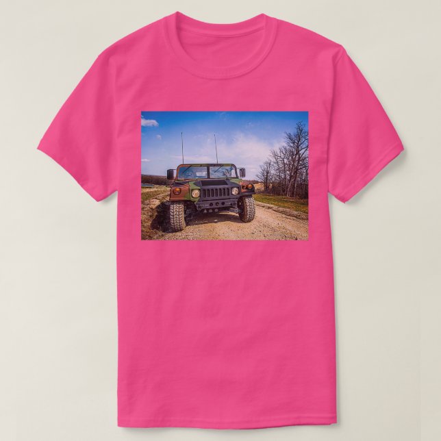 Militär kamouflage HMMV Hummer Long T Shirt (Design framsida)
