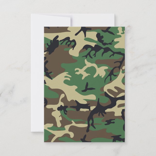 Militär kamouflage inbjudningar (Framsida)