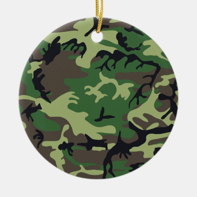 Militär kamouflage julgransprydnad keramik (Framsidan)