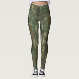militär kamouflage leggings