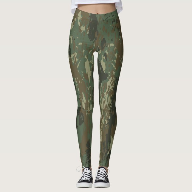 militär kamouflage leggings (Framsida)