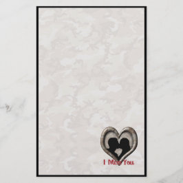 Militär kamouflage "Miss You" Brevpapper