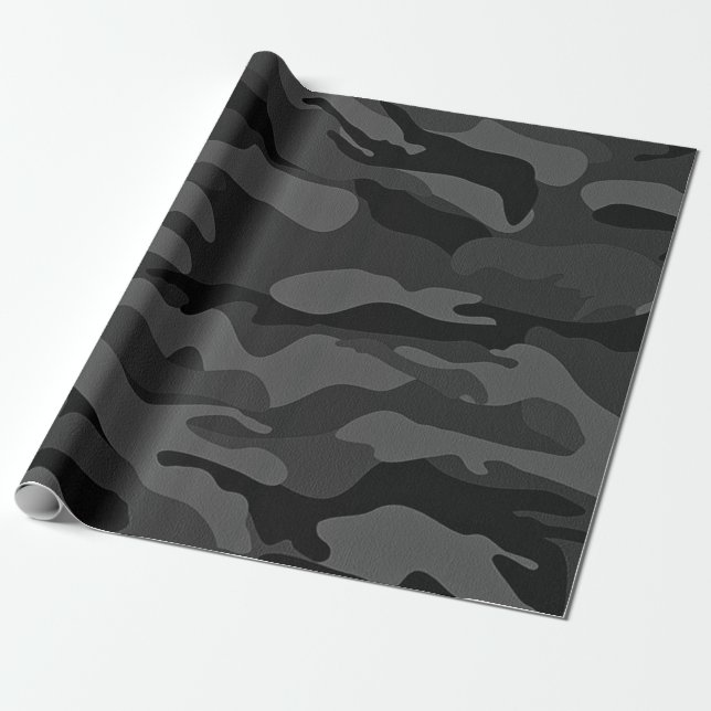 militär kamouflage mörk kväll presentpapper (Utrullad)