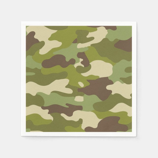 Militär kamouflage pappersservett (Framsidan)