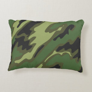 Militär kamouflage prydnadskudde