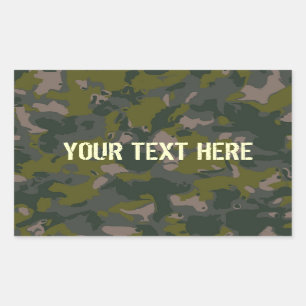 Militär kamouflage rektangulärt klistermärke