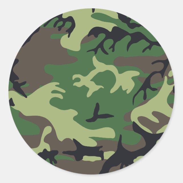 Militär kamouflage runt klistermärke (Framsida)