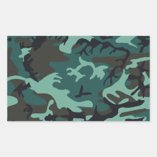Militär kamouflage Sticker Rektangulärt Klistermärke
