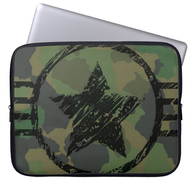 militär kamoufleringskonstruktion laptop fodral (Framsidan)