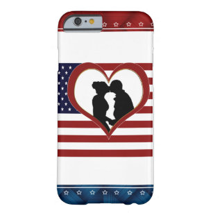Militär Kärlek Heart Flagga iPhone 6 Fodral Barely There iPhone 6 Skal