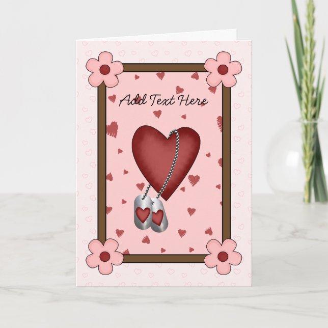 Militär kärlek helgkort (Framsida)