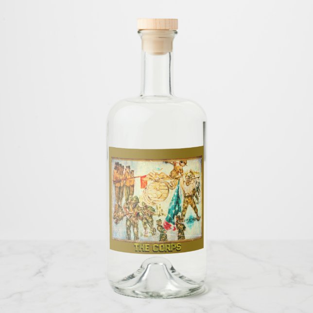 Militär konst-etikett spritflaskor etikett (Framsida)