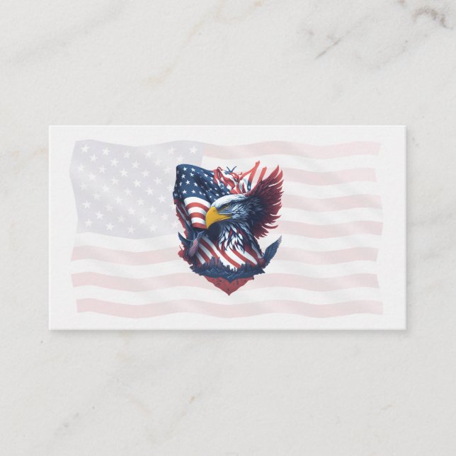 Militär & Law Enforcement Professional Eagle Flag Visitkort (Framsida)