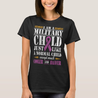 Militär Lila av barn, uppåt proud Patriotic Mil T Shirt