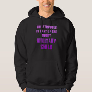 Militär Lila av barnmånad, uppåt Hoodie