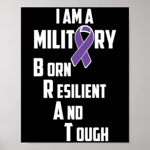 Militär Lila upp Pride Modig avdelning för barntil Poster