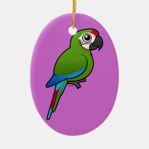Militär Macaw Julgransprydnad Keramik
