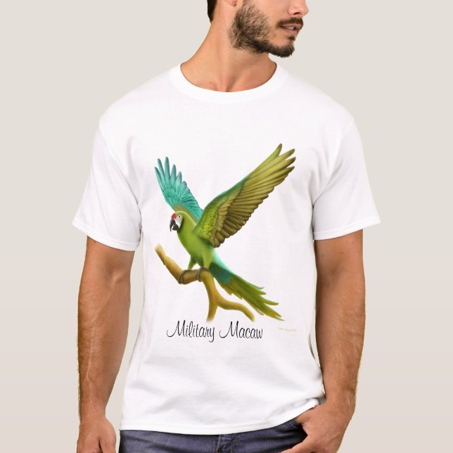 Militär MacawT-tröja Tee Shirt (Framsida)