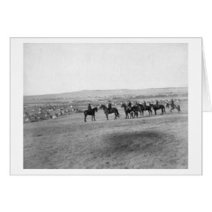 Militär Manar Survey a Distant Lakota Camp Hälsningskort