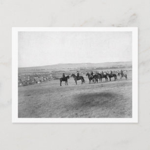 Militär Manar Survey a Distant Lakota Camp Vykort
