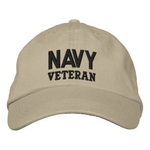 Militär marin veteran broderad keps
