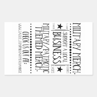 Militär Merch. Annonsstämpel Rektangulärt Klistermärke