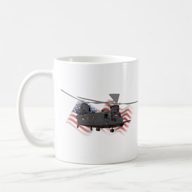 Militär MH-47 Chinook Helicopter Kaffemugg (Vänster)