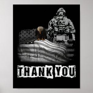 Militär minnesdag i tack flagga 4 juli poster