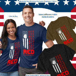 Militär minnesdag Kom ihåg alla utplacerade T Shirt