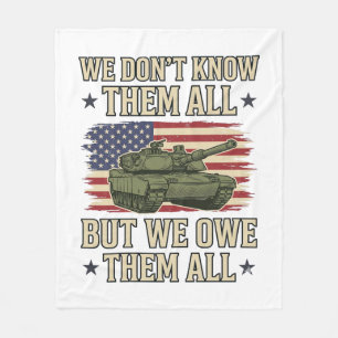 Militär minnestank Patriotisk skjorta design_1 Fleecefilt