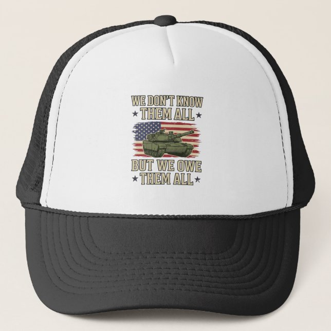 Militär minnestank Patriotisk skjorta design_1 Keps (Framsida)