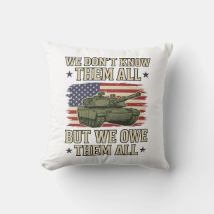 Militär minnestank Patriotisk skjorta design_1 Kudde