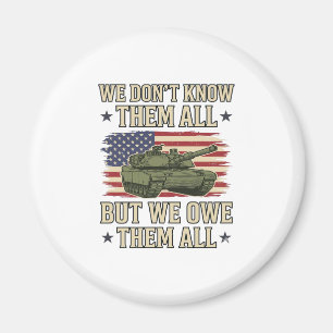 Militär minnestank Patriotisk skjorta design_1 Magnet