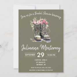 Militär Möhippa, Boot, Blommigt, armé Inbjudningar