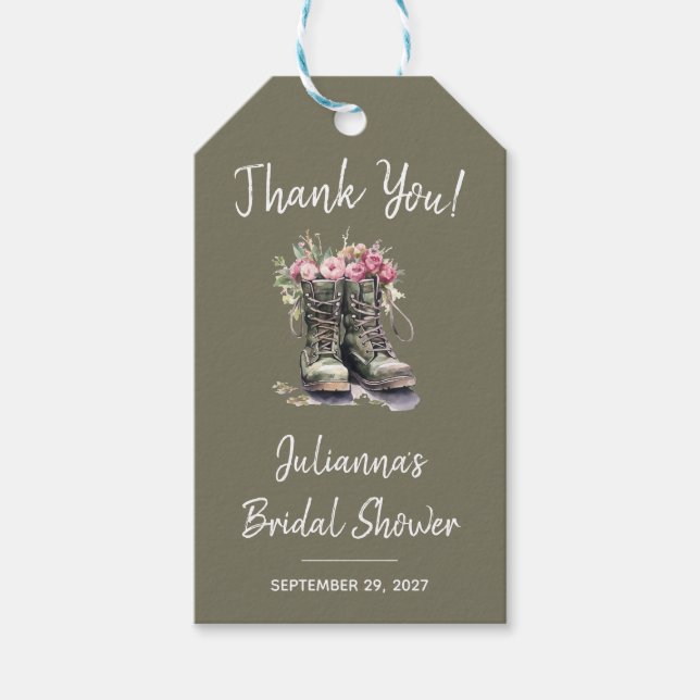 Militär Möhippa, Boot, Blommigt, armé Presentetikett (Framsidan)