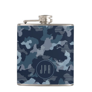 Militär Mönster-monogram för marinblå kamouflage Fickplunta