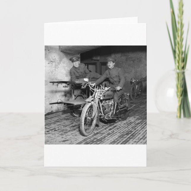 Militär motorcykel EMT, 1910s Kort (Framsida)