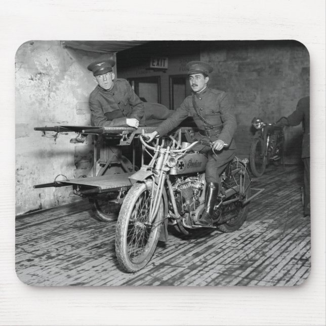 Militär motorcykel EMT, 1910s Musmatta (Framsidan)