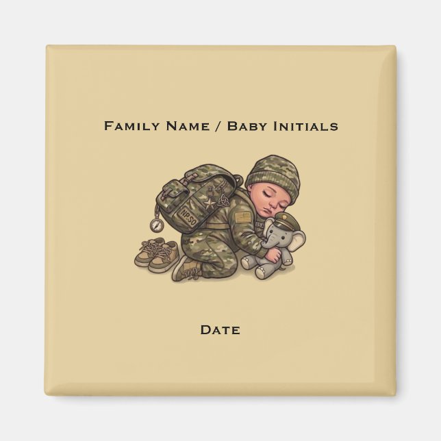 Militär Ny Rekryt Baby Magnet — Ny Ankomst (Framsidan)