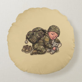 Militär Ny Rekryt Baby Rund Kudde