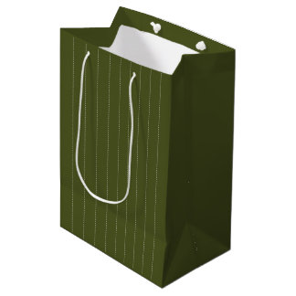 Militär Olive & White Rand Gift Bag
