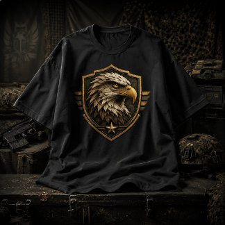 Militär Örn Crest Emblem T Shirt