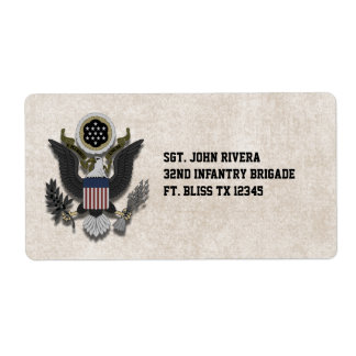 Militär Patriotic Eagle Logotyp Seal Fraktsedel