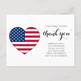Militär patriotisk Heart American Tack  Vykort